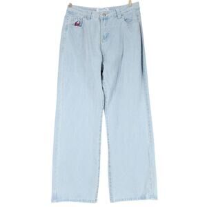Polar Skate Co Big Boy Wide Leg Jean L Men High Rise Lt Blue Baggy 90s Y2K 31x29